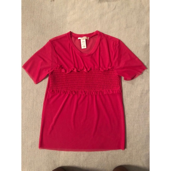 Tops - GAZE USA Fuchsia Sheer Top in Size Small